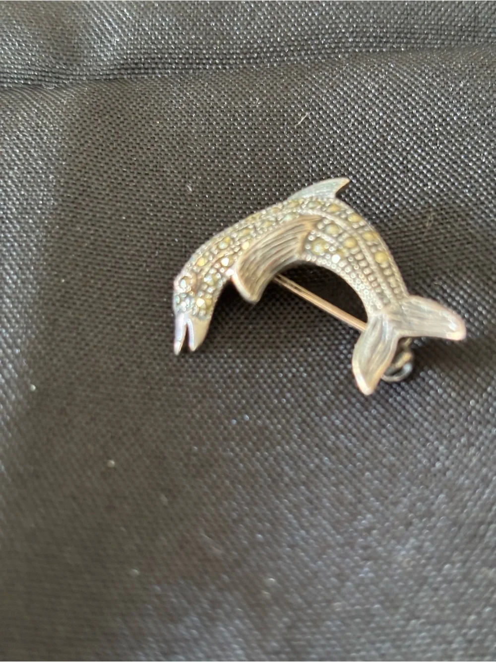 Silver Fish Motif Brooch Set - Sparkling Silver Tone Brooches